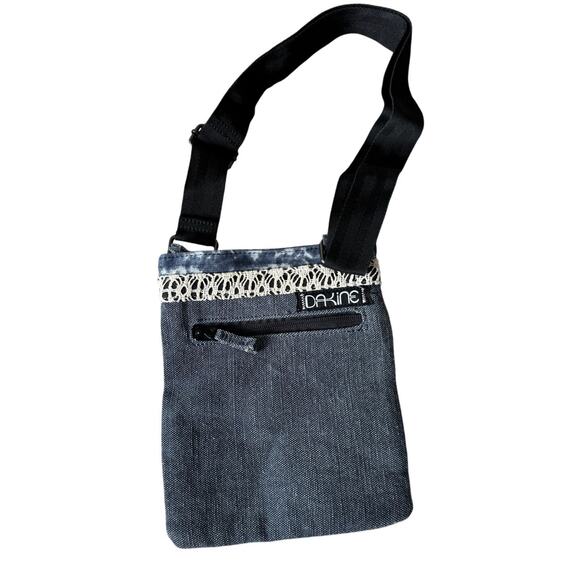 DAKINE JIVE mini purse/bag, adjustable strap; Canvas; Vintage; Gray with lace - Picture 1 of 9